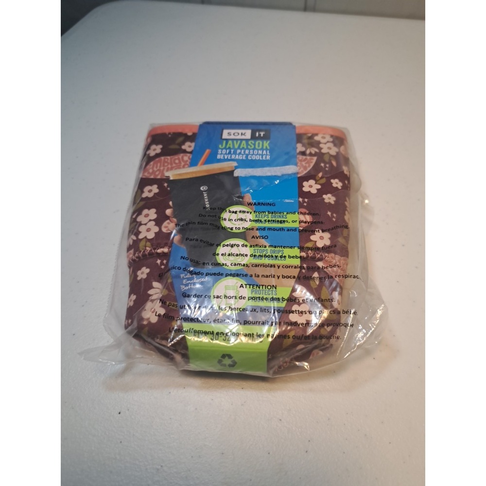 Sok it Javasok Soft Personal Beverage Cooler Insulated Sleeve 30-32oz Cups Love